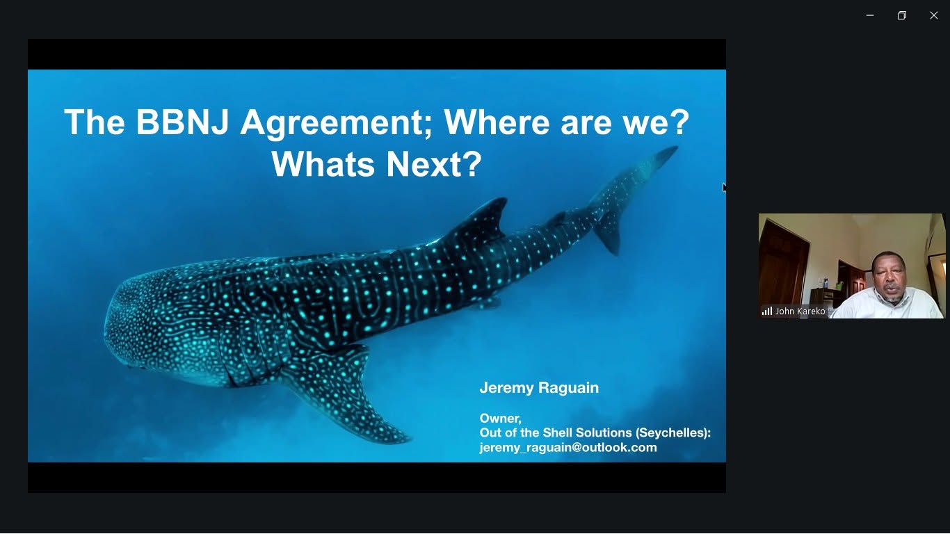 Webinar on Implementing BBNJ Agreement in the SWIO region 
